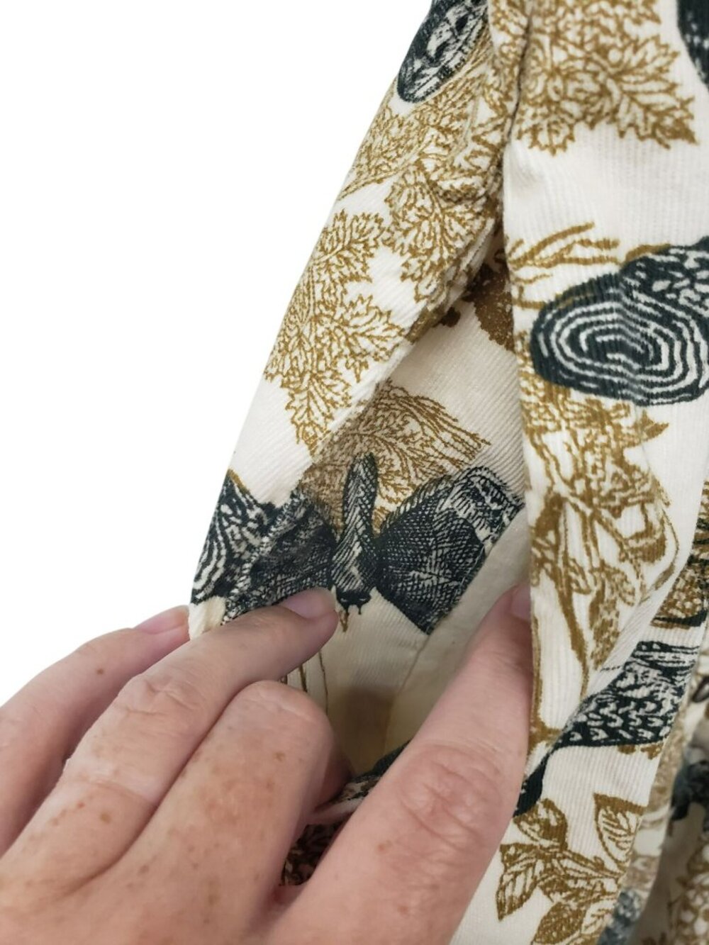 Anthropologie Girls from Savoy Alary Shirt Dress Corduroy Bird Butterfly Twee - Picture 8 of 11